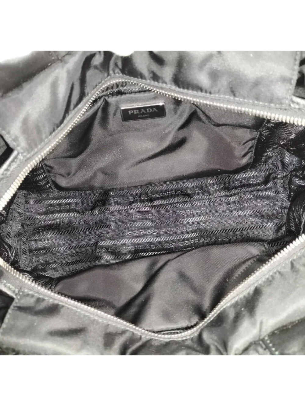 Prada Padded Tote Nylon Leather Black - Picture 9 of 9